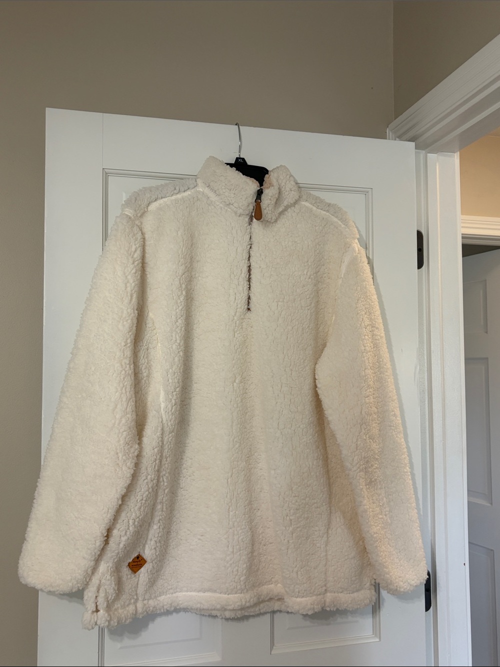 Simply Southern Cream Sherpa Half-Zip Pullover Sweatshirt